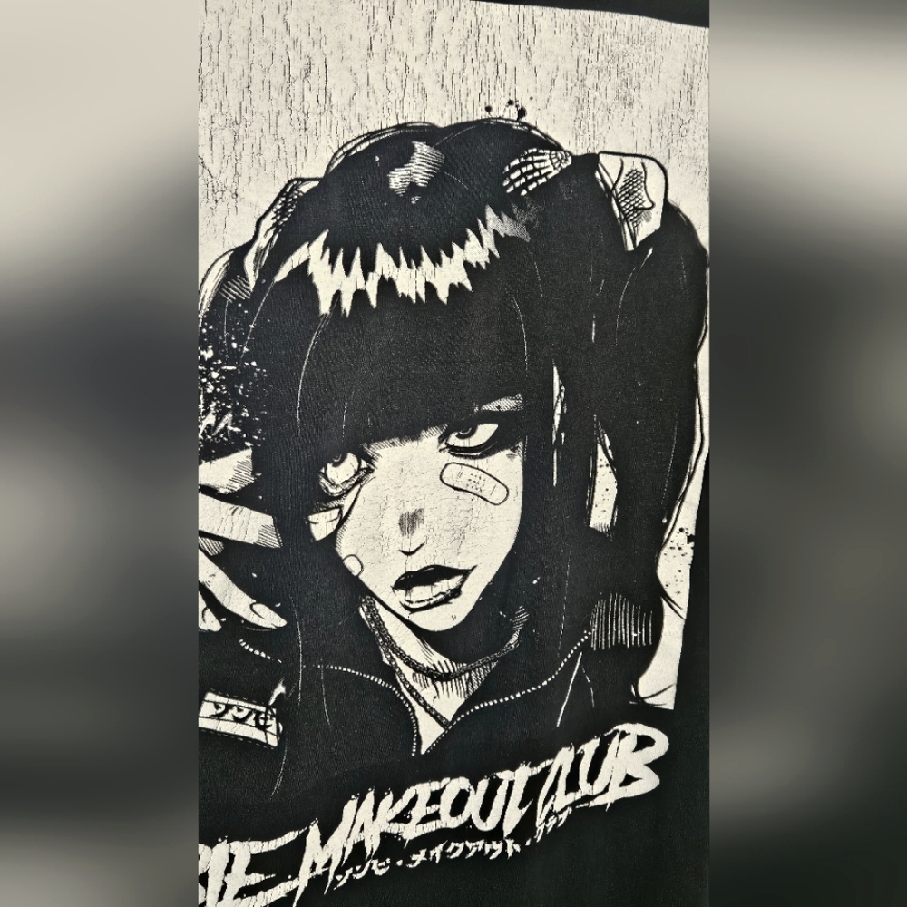 Zombie Makeout Club Black Tshirt With White Screenprint Sz 2XL - Picture 2 of 8